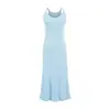 Vestido Camisola de Punto Elegante con Fruncidos Estilo Puro Deseo, Moda Primavera y Verano Ajustado de Color Sólido de Longitud Media