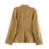 Venta al por mayor transfronteriza de ropa de mujer europea y americana: Otoño 2026 ZA AliExpress chaqueta más vendida estilo retro con cierre de botones y un look versátil y vintage