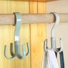 Gancho de Cuatro Garras Puede Girar para Colgar Bufandas y Bolsos, Estante de Almacenamiento, Perchero de Plástico Engrosado, Montado en la Pared Detrás de la Puerta