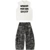 Conjunto de Ropa Moderna de Street Dance para Niños y Niñas, Pantalones Scimitar Camuflaje Geniales de Hip-Hop, Atuendo de Performance de Street Dance Hip-Hop para Niños