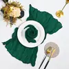 Guardanapo de tecido amassado estilo boêmio 50*50cm decoração de mesa para festa de casamento jogo americano importação de comércio guardanapo amassado