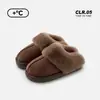 Chinelos de algodão forrados com pele para comércio exterior feminino para outono e inverno, chinelos de pele grossos e quentes para casa, chinelos de pelúcia antiderrapantes de inverno