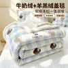 Manta de forro polar de leche Clase A, manta de borrego de doble cara engrosada, manta para siesta en la oficina, manta para sofá, manta pequeña para dormitorio 3