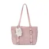 Bolso tote de gamuza moderno para mujer, textura vintage, bolso de hombro para el trabajo, lindo y femenino, bolso de mano de gran capacidad