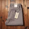 Estación Europea Primavera y Verano Pantalones de Hombre de Negocios de Gama Alta Rectos Secos Transpirables Anti-arrugas Verticales Casuales para Hombres de Mediana Edad