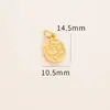 Cor forte que preserva a cor areia dourada acessórios diy pingente de colar de rosa acessórios de joias ouro antigo pingente de pulseira cordão pingente