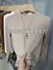 Top Interior Básico de Color Sólido de Cuello Alto Pequeño de Gama Alta para Mujer, Simple y Versátil, Elegante Camisa Base Casual de Manga Larga con Patrón de Espina de Pescado, Moderno