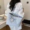 Bolsa Tote de Bolinhas com Laço para Mulheres 2026 Nova Bolsa de Mão de Grande Capacidade Bolsa de Ombro Versátil Bolsa para Estudantes Aula Trabalho