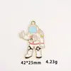 TV, Espaço, Casa, Torradeira, Astronauta, Acessórios de Liga Metálica com Gotejamento de Óleo, Colar, Brincos, Pingente, Pulseira