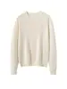 Suéter de Cachemira Pura para Mujer Otoño Invierno Nuevas Llegadas Ropa de Mujer Cuello Redondo Color Claro Suéter de Punto 100% Cachemira Prenda Base Superior