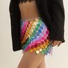Cadena para el cuerpo de lentejuelas de colores de moda transfronteriza europea y americana, falda exterior sexy de moda para mujer, cadena corporal de joyería de color mágico para club nocturno