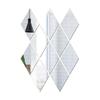 Adesivos de Espelho de Diamante Redondo Quadrado Autoadesivos Corpo de PET Espelho Macio DIY Adesivos de Parede para Banheiro 15*15cm