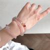 Novo Pulseira Chinoiserie Sensação Fresca Natural Três Círculos Cristal de Morango Gelo Branco para Mulheres Pulseira de Cristal Pedra da Lua Ágata Vermelha