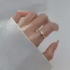 Anillo de mariposa de plata de ley S925 con diamantes para mujer, nicho, lujo ligero, alta calidad, anillo simple para el dedo índice, estilo Ins, anillo de diamantes