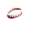 Accesorios Decorativos Fila Superior Cubierta de Dientes Blancos Silicona Realista Cubierta de Dentadura Postiza Fila Superior Dentaduras Realistas Dentaduras de Plástico