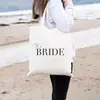 Bolsa Tote de Lona Popular Europeia e Americana da Amazon para Noiva Bolsa de Lona para Casamento Festa de Despedida de Solteira