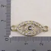 Anillo Doble de Oro Aleado Colgante de Gota de Aceite Tachonado de Diamantes Ojo del Diablo Collar de Palma Pulsera Joyería Accesorios DIY