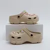 Novas Crocs Femininas com Plataforma para Aumentar a Altura, Verão 2026, Novo Estilo, Fechadas, para Exterior, Praia, Sandálias EVA Antiderrapantes