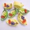 Bolo de Frutas Artificiais Tridimensional DIY Cola de Creme Capa de Celular Corda de Cabelo Flor de Sapato Pingente Resina Magnética Criativa