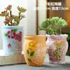 Vaso de flor de suculenta em cerâmica com prato, oferta especial, diâmetro grande, tamanho grande, vaso criativo para suculentas de casa