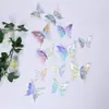 Mariposa Metálica Hueca 3D Mariposa de Simulación Estéreo Pegatinas de Decoración para el Hogar Color Mariposa de Comercio Exterior Pegatinas de Pared
