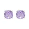 Pendientes de Plata de Ley S925 con Aguja, Sencillos y Dulces, Corte Milenio Rosa de Zirconia, Pendientes Versátiles de Moda de Lujo Ligero Personalizados