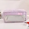 Estuche Rosa con Estrellas para Niña de Gran Capacidad, Bolsa de Papelería Multifuncional de Alto Valor para Almacenamiento de Escritorio para Estudiantes