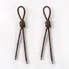 Colgante de Bolso de Cuero PU Colorido Simple DIY Hecho a Mano Tejido Creativo Versátil Cordón de Cuero Doble Nudo Llavero Accesorio