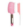 Peine Caliente de Gran Curva Transfronterizo 2 Piezas Peine de Masaje Peine de Nueve Filas Punta de Cola Dividida Rizos Cabello Rizado Peine de Plástico para el Cabello