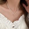 Collar pequeño de estilo coreano para hombre y mujer, con borlas de fritillaria, diseño elegante y combinable con todo, cadena de clavícula (2023)