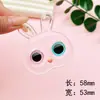 Fondo Plano Transparente Cabeza de Gato Acrílico DIY Accesorios para Joyería Funda para Teléfono Móvil Parche Decorativo para Coche Pasador Material para Accesorios del Cabello