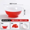 Bol para Fideos Imitación Porcelana Melamina A5, Bol Engrosado Forma de Caracol, Bol para Fideos con Sopa de Res, Bol para Ramen de Tienda de Fideos Bicolor de Pie Alto, Logo Personalizado