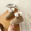 Botas de Nieve para Niños 2026 Otoño Nuevo Estilo Zapatos Grandes de Algodón para Niñas Acolchado de Terciopelo Botas de Nieve Cálidas de Algodón para Niños