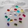 Rhinestones de Cristal Biselado de Fondo Plano Octagonal Rectangular de Colores para Uñas Decoración de Uñas DIY Accesorios Venta al por Mayor