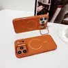 Capa de celular iPhone 17 Pro Max aplicável em outros países, capa magnética de silicone orgânico fosco com suporte para lente para Apple 16