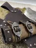 Pulsera Vikinga Medieval Renacentista Funda de Cuero para Espada Cosplay Cinturón en Relieve Accesorios para Actuación en Escenario