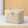 Nova Bolsa de Maquiagem de Mão com Padrão Pied-de-Poule Estilo Chanel Simples e Fashionável com Grande Capacidade para Armazenamento Portátil em Viagens