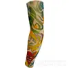 Mangas de tatuaje punto cruz transfronterizas populares para exteriores protección solar para hombres y mujeres brazo de tatuaje flor grande brazo completo sin costuras manga de hielo
