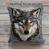 Funda de Cojín para Sofá Transfronteriza, Felpa Corta Amigable con la Piel, Linda Funda de Cojín de Animal Gato, Funda de Cojín para Sala de Estar, No Incluye Relleno