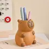 Portaplumas Lindo de Capibara Escritorio de Oficina Divertido y Creativo Adorno Pequeño Peculiar Tubo de Vinilo para Guardar Pinceles de Maquillaje