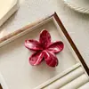 Pasador Grande Estilo Vacaciones de Alta Gama Transfronterizo de Plumeria para la Parte Trasera de la Cabeza, Pinza de Tiburón para Cabello Semirecogido, Accesorios para el Cabello de Moda