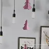 Adornos Colgantes Creativos Árbol de Navidad Decoración para Fiestas Navideñas Guirnalda de Árbol 3D con Purpurina Arreglo de Ambiente Diseño de Banderín