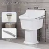 Fregadero de Cerámica para Fregar Mopas de Balcón, Lavabo de Piso de Piernas Altas Tipo Split para Fregar Mopas del Hogar, Fregadero Grande para Mopas de Baño