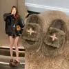 Nuevas Pantuflas de Algodón Casuales Estilo Coreano con Plataforma y Suela Gruesa para Mujer, Cálidas y Peludas para Usar al Aire Libre, Otoño/Invierno 2026