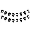 Nova bandeira de puxar flores de Halloween transfronteiriça decoração de cena simulação de caveira bandeira de puxar layout adereços pingentes atacado