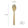 Suministro Exclusivo Transfronterizo de Cucharas para Ensalada de Madera de Haya, Tenedores para Ensalada con Mangos de Colores, Cucharas para Freír de Madera, Tenedores de Madera con Mango Largo, Cucharas de Madera, Cucharas para Ensalada