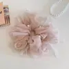 Puntos Azules de Verano~ Accesorios para el Cabello Discretos pero Retro y con Estilo, Scrunchies de Seda de Alta Gama con un Ambiente Elegante
