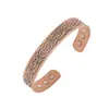 Nuevo Pulsera Retro de Cobre Rojo Europea y Americana de Amazon, Pulsera Magnética, Pulsera de Energía de Doble Anillo, Pulsera Abierta al por Mayor
