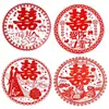 Adesivos de Dupla Felicidade para Casamento, Adesivos Eletrostáticos para Janelas de Vidro de Casamento, Decorações de Janela de Dupla Felicidade, Conjunto para Quarto de Casamento, Adesivos Eletrostáticos de Dupla Felicidade