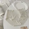 Calcinha Feminina de Seda Gelada Brilhante, Camadas de Alta Elasticidade, Sem Costura, Modeladora de Beleza, Renda Sexy, Cintura Média, Ajustada ao Corpo 10A